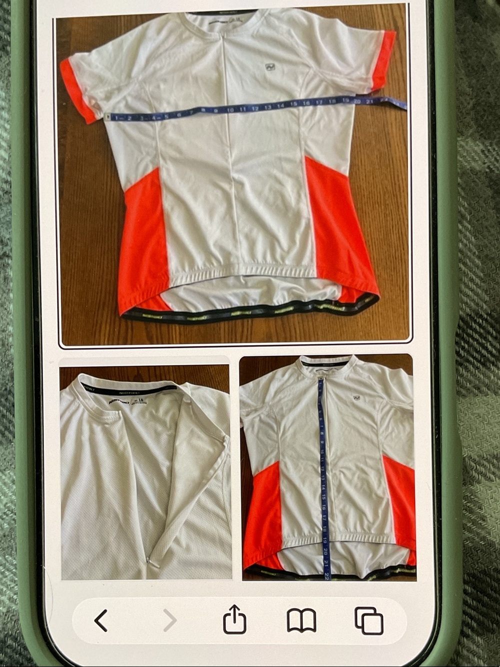 Nishiki women’s lash half zip cycling jersey, large white with neon pink accents